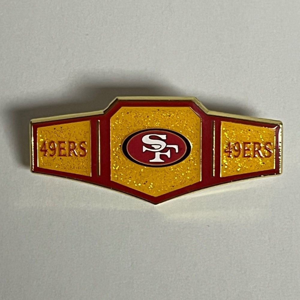 San Francisco 49ers Championship Belt Hat Pin Hats Bag Football Fitted New Era